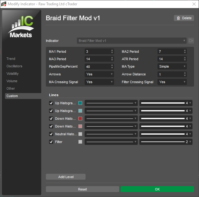 Braid Filter Mod v1 Parameters