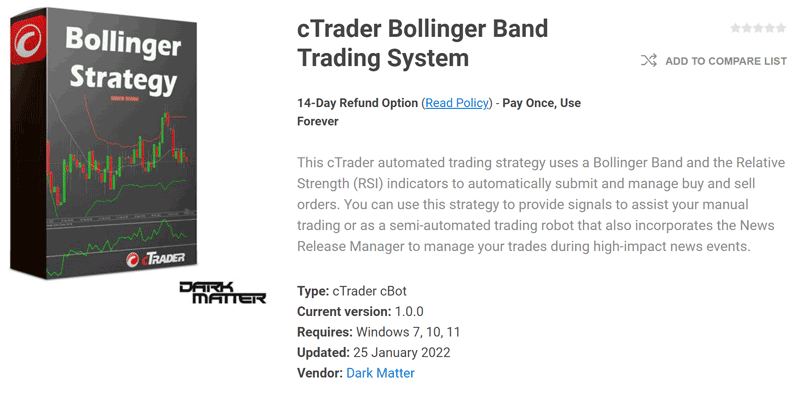 ctrader bollinger bands trading robot