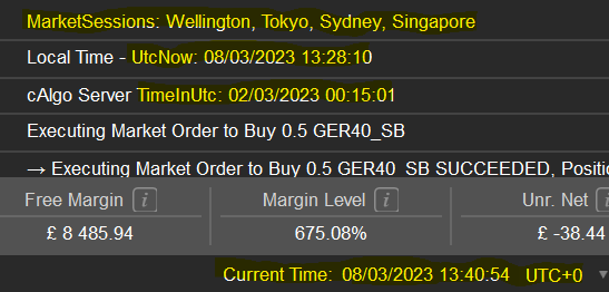 Incorrect in cBot API